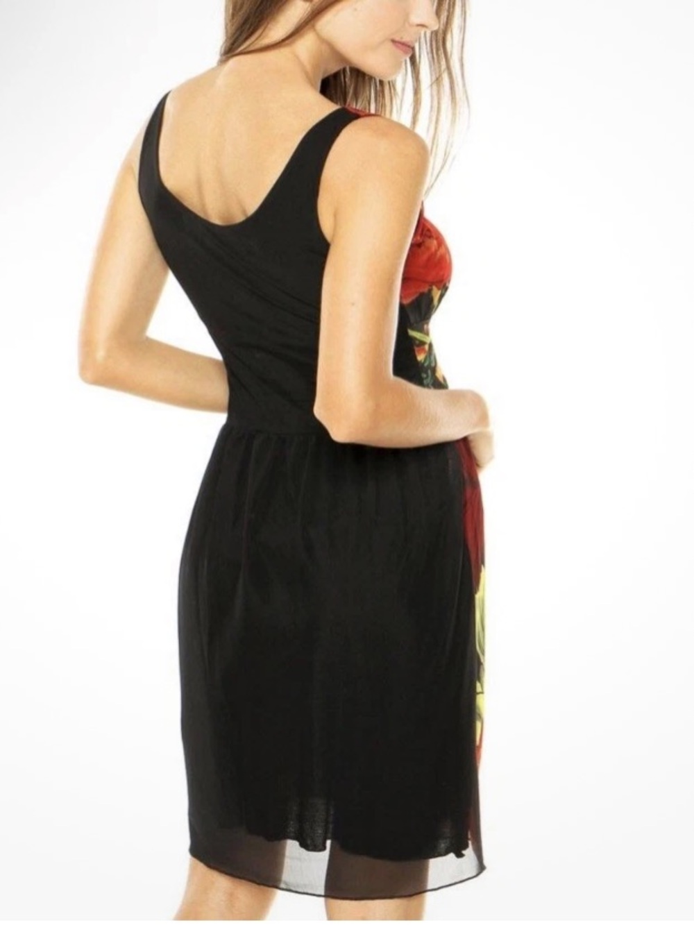 Desigual Christian Lacroix Gemma Sleeveless Floral Mini Dress, Size L - Picture 4 of 13